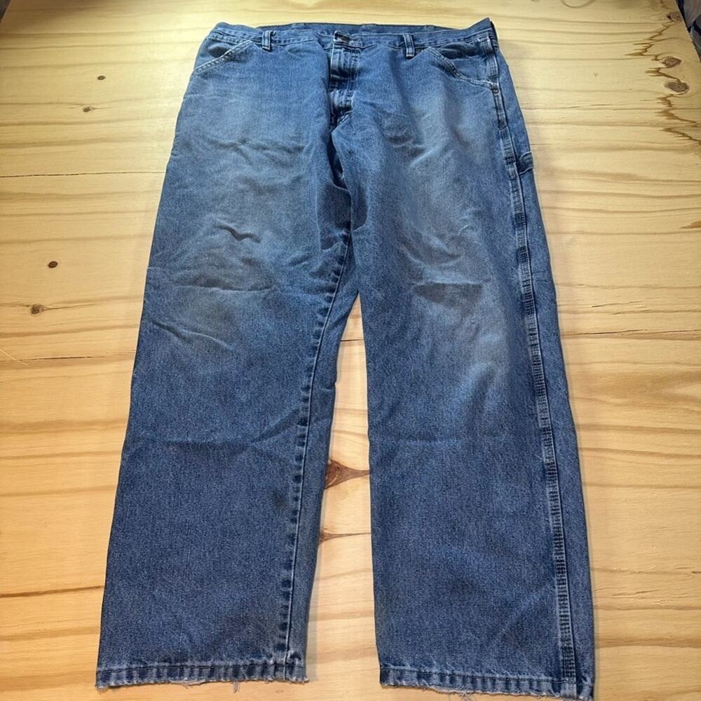 Vintage Wrangler Carpenter Jeans Blue Denim Mens 38x30 94LSWDV Relaxed Fit